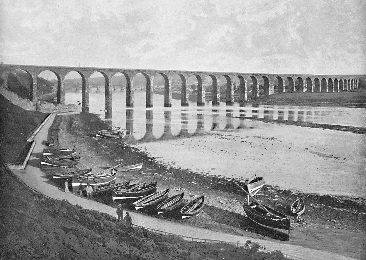 Broarna, Berwick-Upon-Tweed, c1896 av Poulton and Co