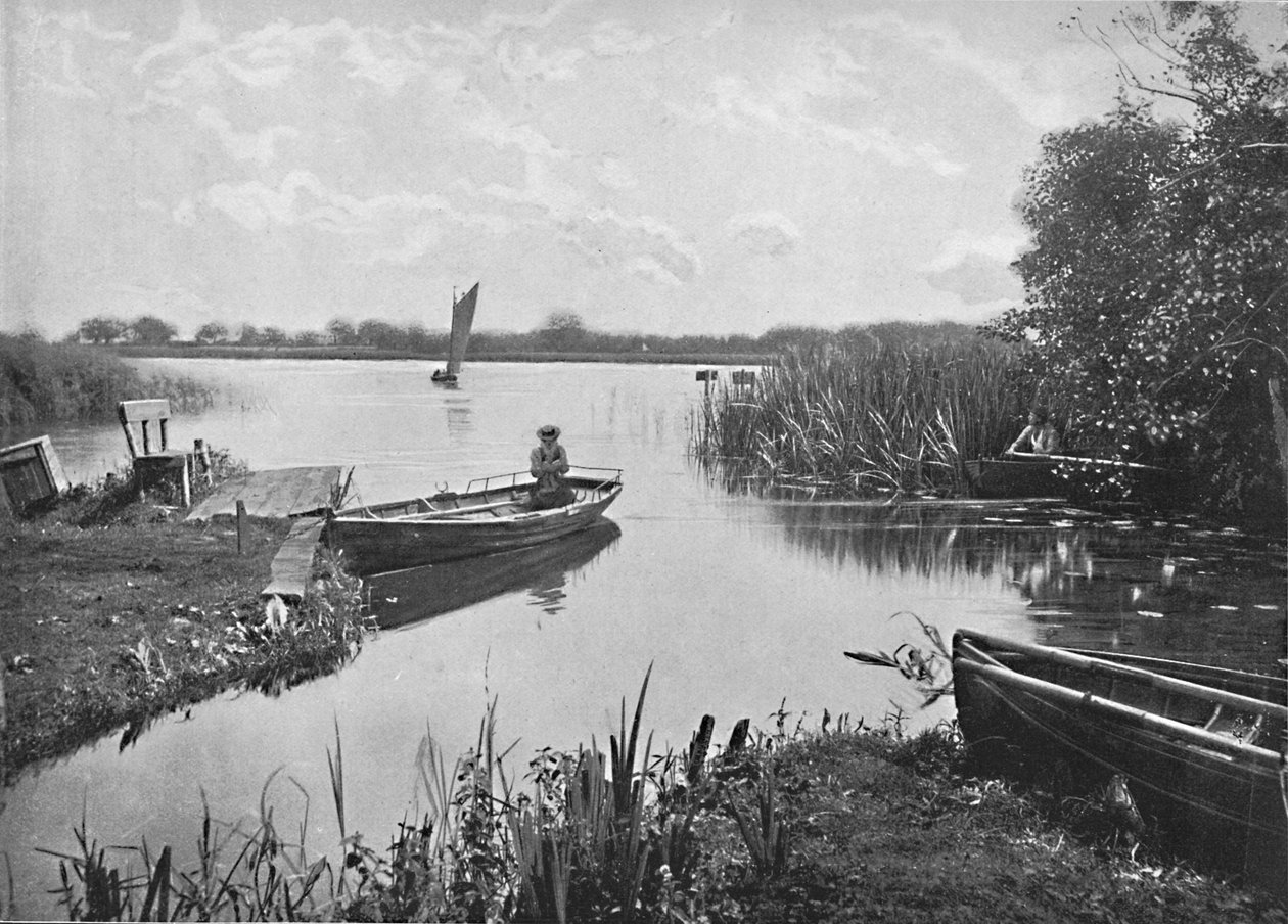 Wroxham Broad, Norfolk, c1896 av Poulton and Co