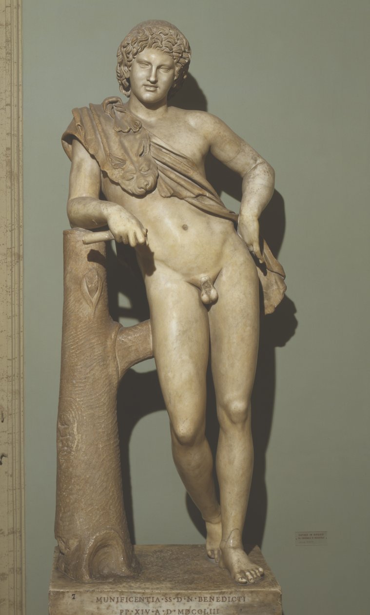 Satyr i vila (marmor) av Praxiteles