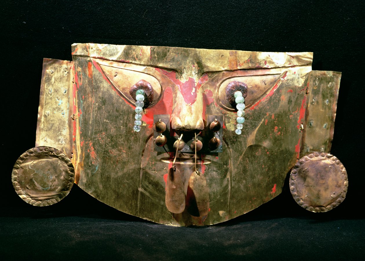 Begravningsmask, Chimu (guld) av Pre Columbian