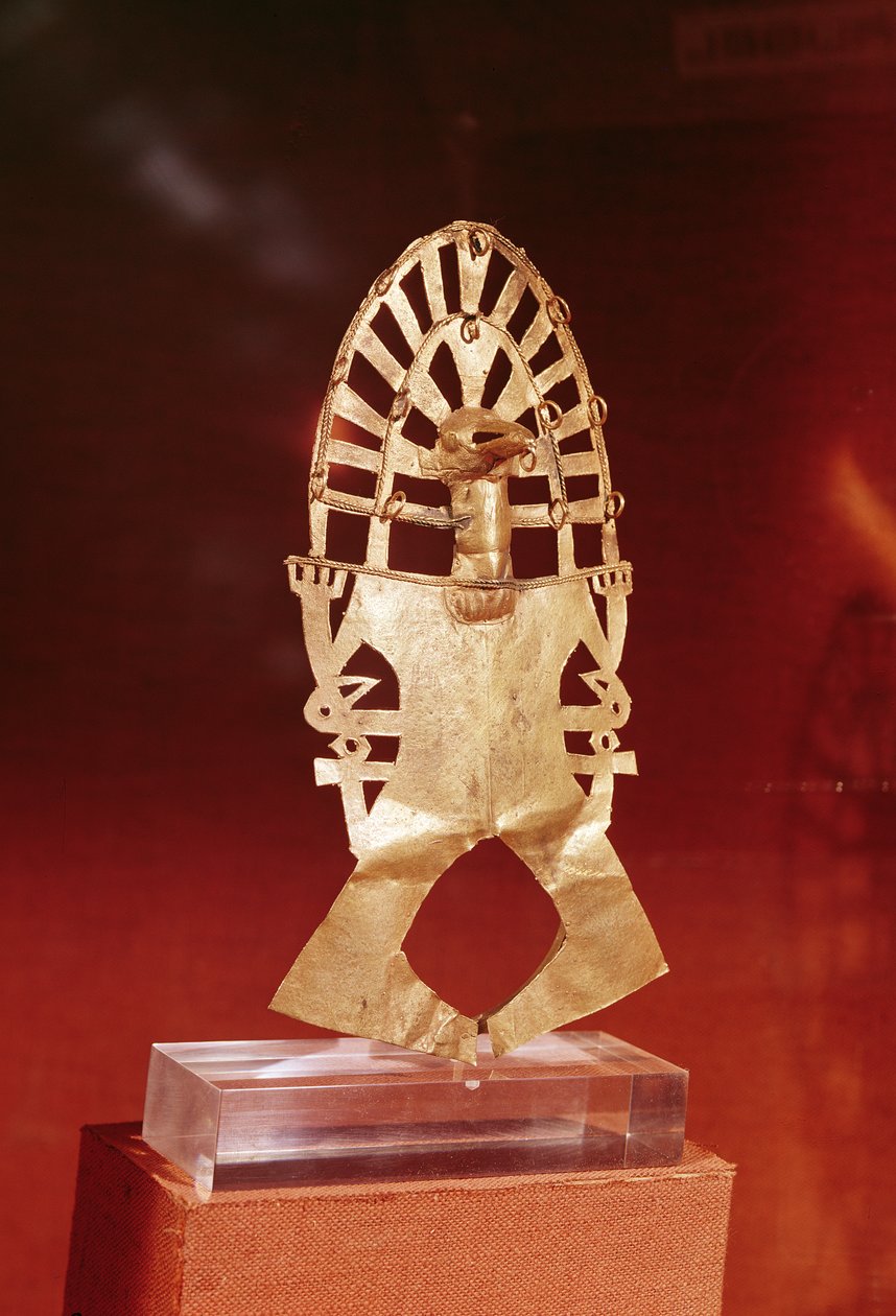 Pectoral, Muisca Culture, 1100-1500 (guld) av Pre Columbian