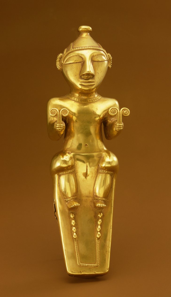 Quimbaya limekolv, från Colombia (tumbaga guld) av Pre Columbian