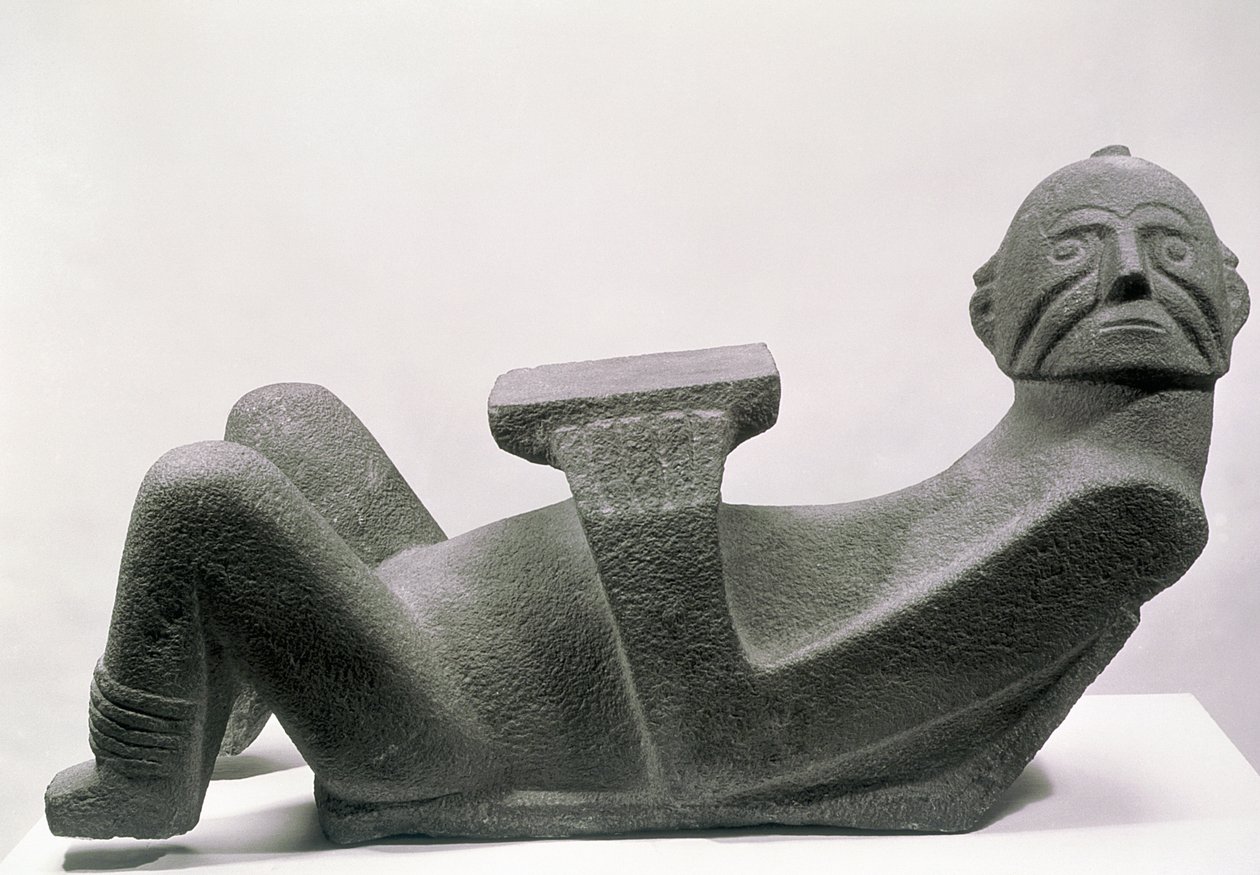Chac mool, från Tzintzuntzan, Michoacana, 10-1200-tal av Pre Columbian