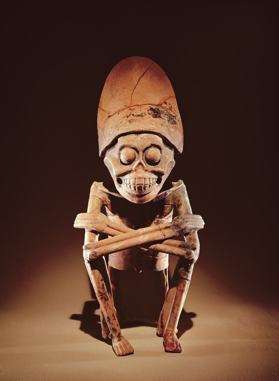 Mictlantecuhtli (Lord of Mictlan) Remojadas Style, från Los Cerros, Tierra Blanca, Vera Cruz (keramik) av Pre Columbian