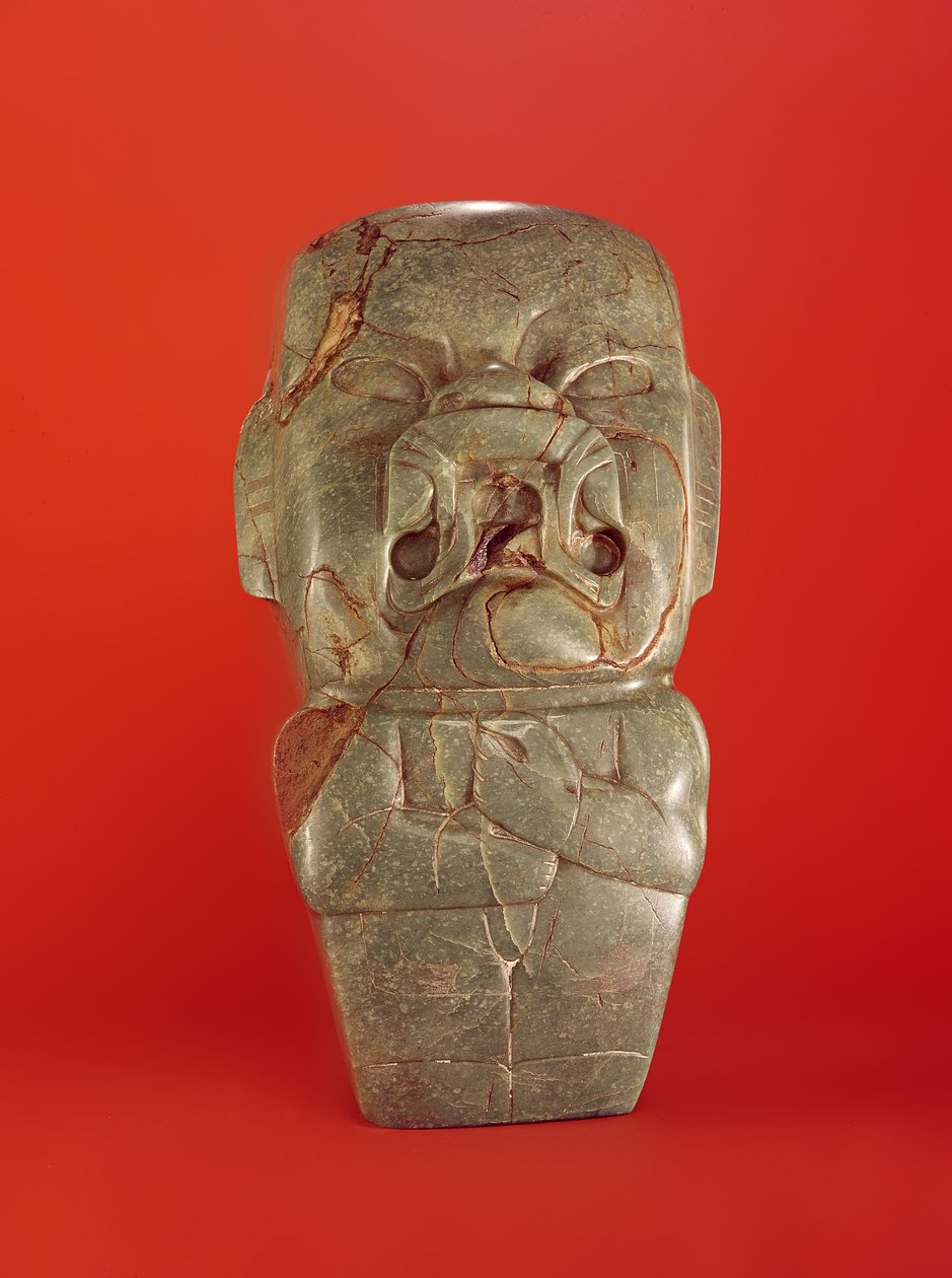The Kunz Axe, Olmec, möjligen från Oaxaca, Mexiko (jade) av Pre Columbian