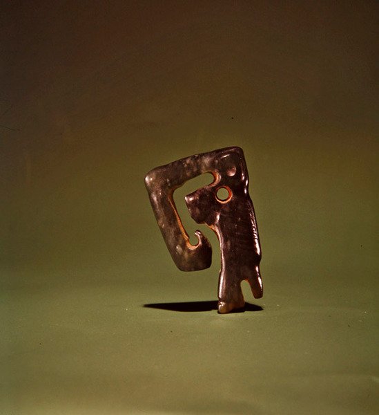Näbbfågel, från Guacimo, Linea Vieja-området (genomskinlig havsgrön jade) av Pre Columbian Pre Columbian