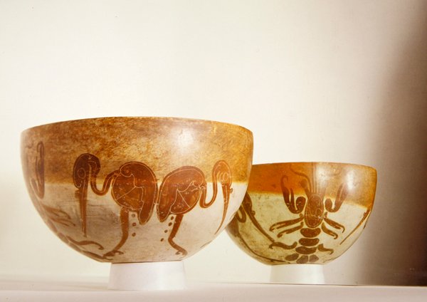 Skål med vattenmotiv, Vera Cruz (keramik) av Pre Columbian Pre Columbian
