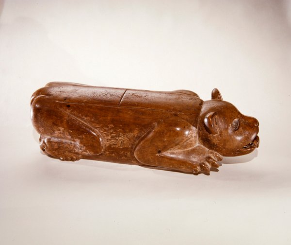Hukande Jaguar-trumma, Aztec Culture (trä) av Pre Columbian Pre Columbian