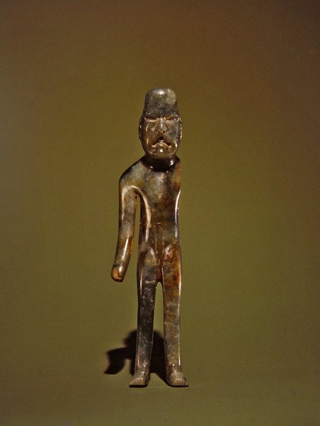 Stående man, Olmec Culture (jade) av Pre Columbian Pre Columbian