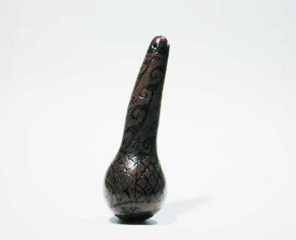 Cocacontainer med bränd dekor, Chancay (kalebass) (se även 176081) av Pre Columbian Pre Columbian