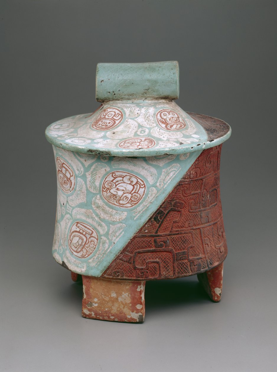 Stativkärl med skivben (keramik) av Pre Columbian Pre Columbian