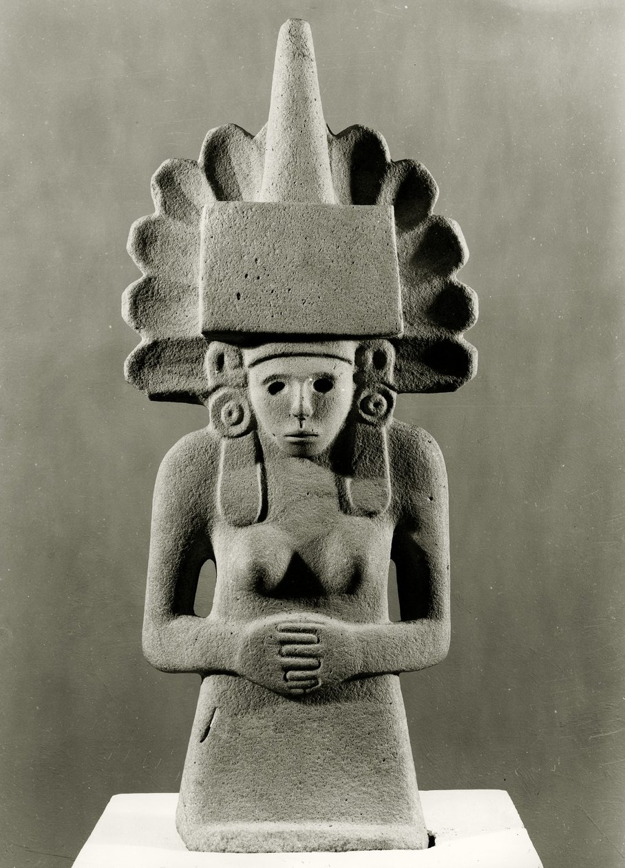 Centeocihuatl, majsgudinna, Huastecan, ca. 1000-1250 (kalksten) av Pre Columbian