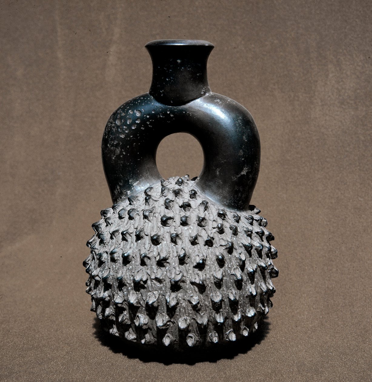 Pre-colombiansk konst, cupisnique civilisation: vas i form av en skalbagge och granatäpple. 300 f.Kr.-100 e.Kr. Lima, Nationalmuseet för antropologi och arkeologi, Peru av Pre Columbian Pre Columbian