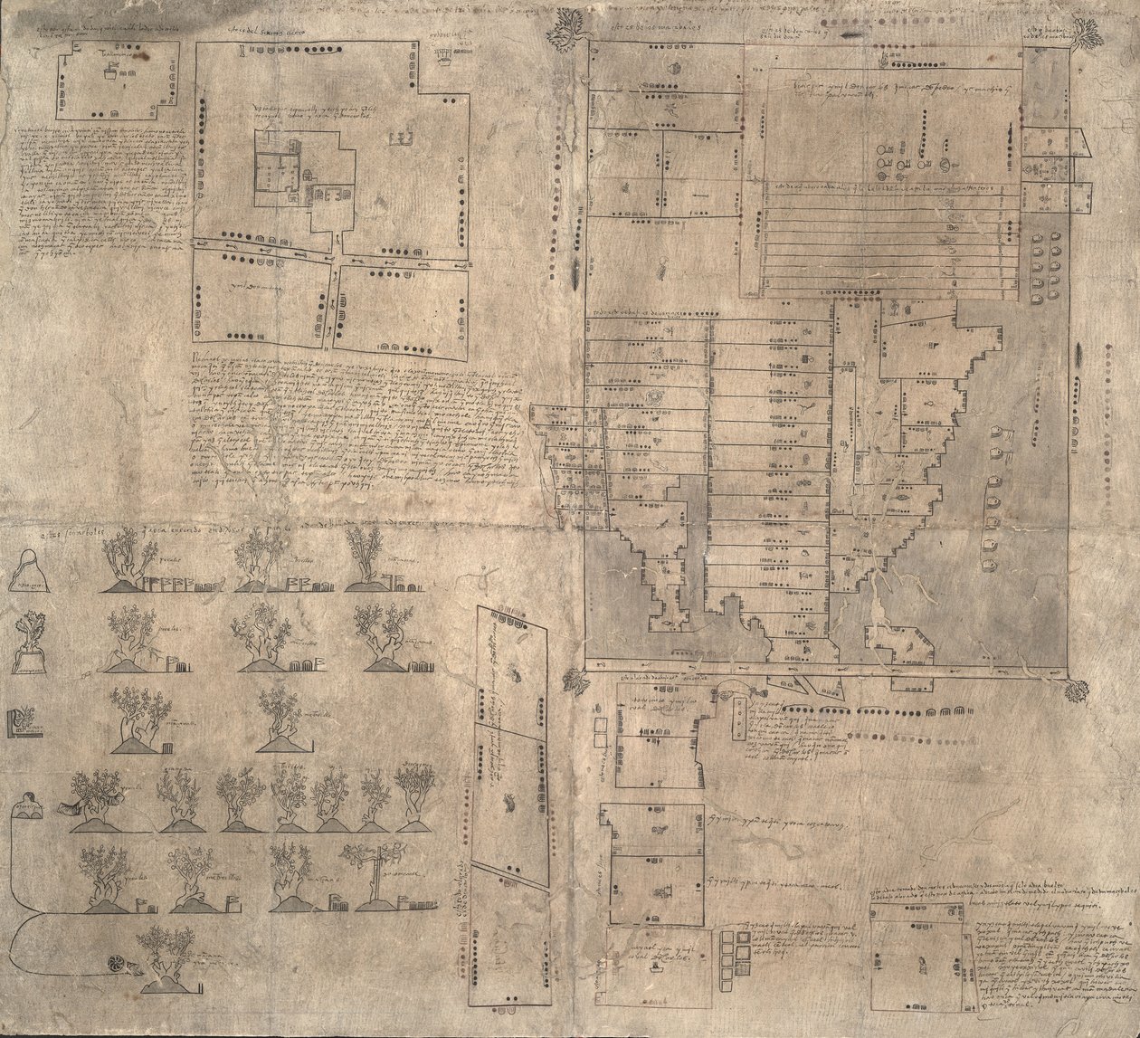 Aztec Oztoticpac-karta, ca 1540 av Pre Columbian art