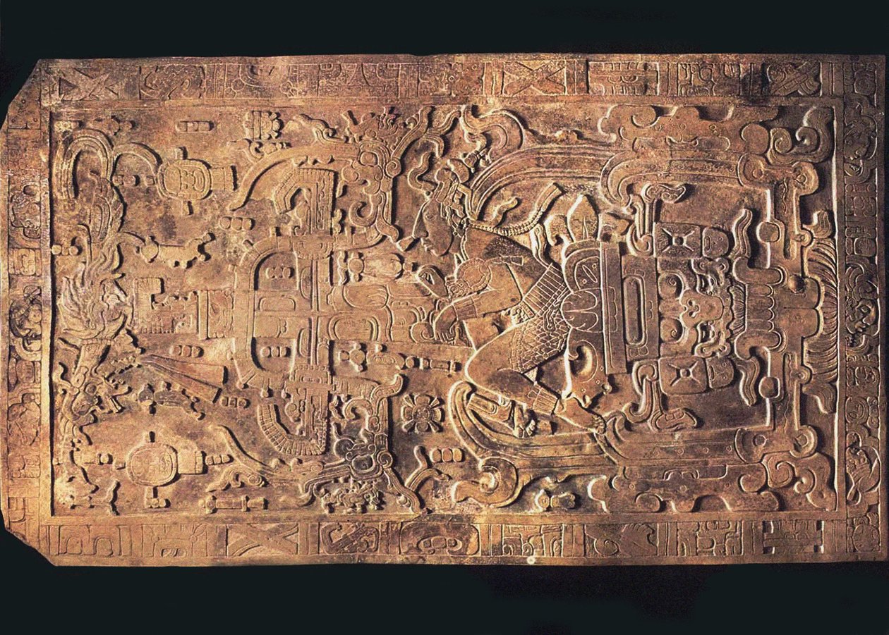 Kung Pakals grav från Temple of the Inscriptions, Palenque, 615-683 av Pre Columbian art