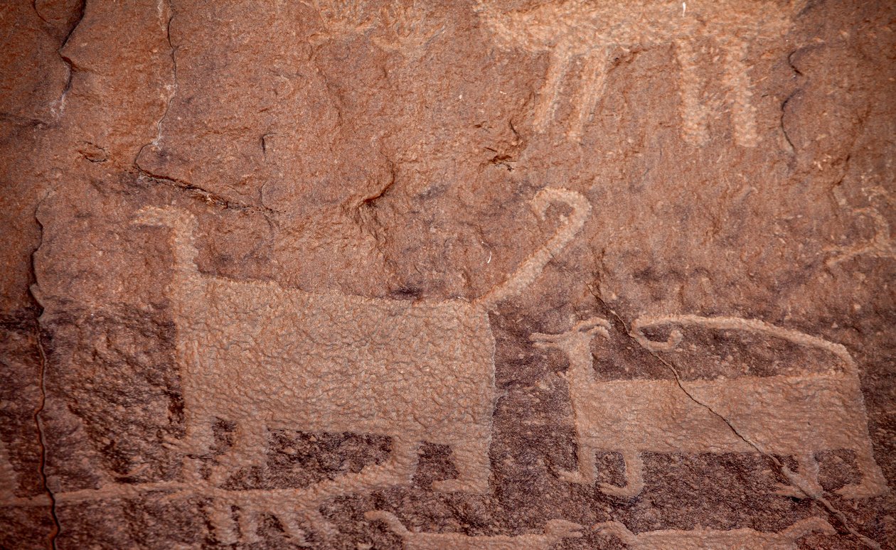 Petroglyfer, Chaco Culture National Historical Park, 2014 (foto) av Precolombian Precolombian