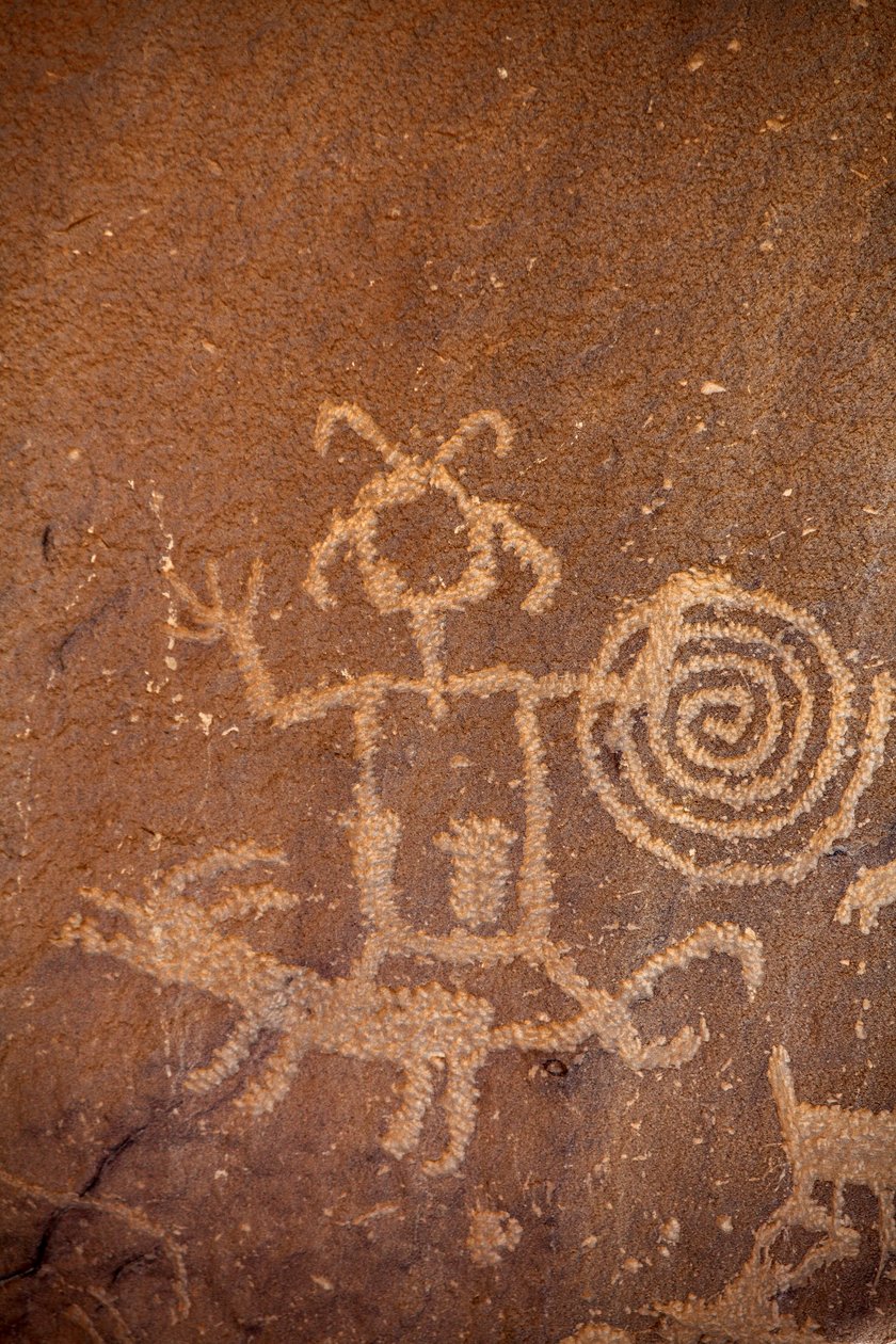 Petroglyfer, Chaco Culture National Historical Park, 2014 (foto) av Precolombian Precolombian
