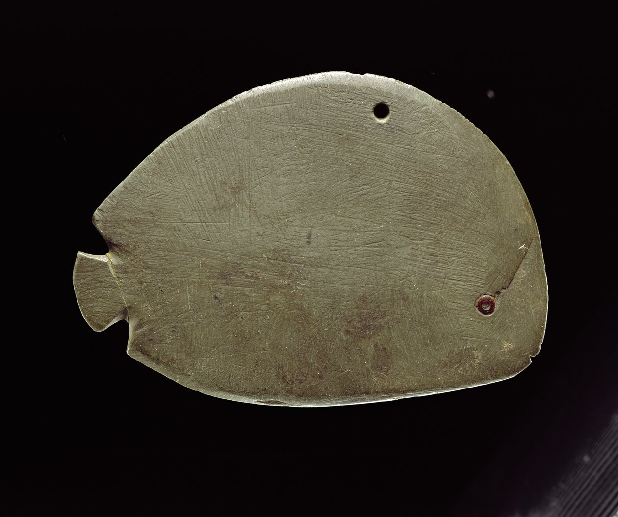 Fiskpalett, ca 3200 f.Kr. (grön skiffer) av Predynastic Period Egyptian