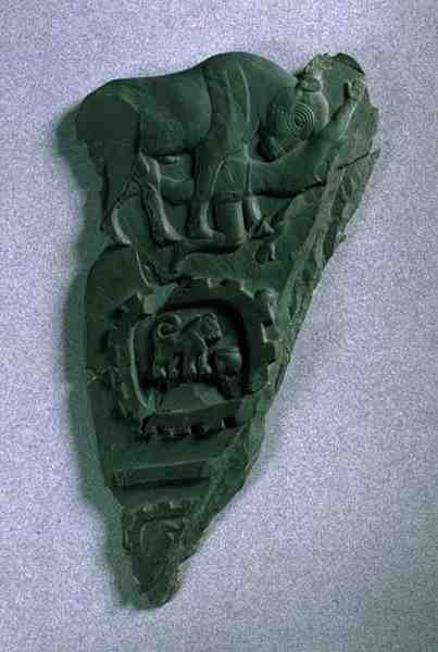 The Bull-paletten, från Abydos, c.3300-3100 f.Kr. (skifer) av Predynastic Period Egyptian