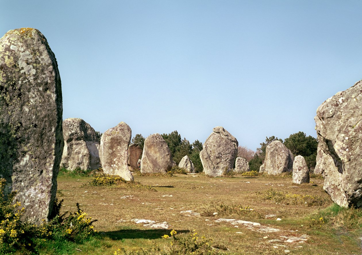 Inriktning av stående stenar, megalitisk period, 4:e-3:e årtusendet f.Kr. av Prehistoric
