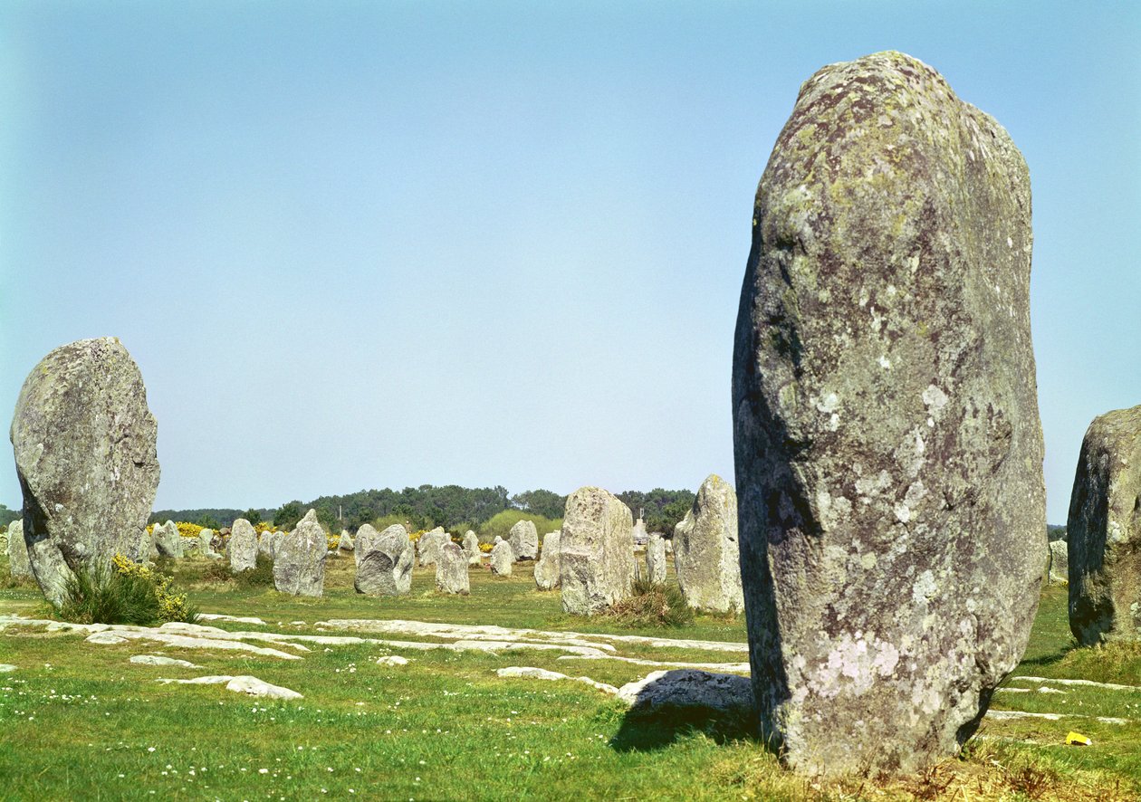 Opstilling af stående sten, megalitisk periode, 4.-3. årtusinde f.Kr. av Prehistoric