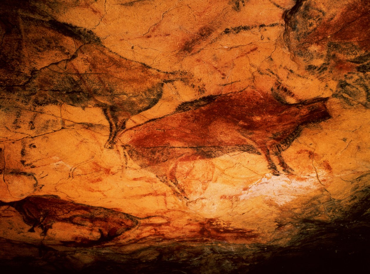 Bison från grottorna i Altamira, ca 15000 f.Kr. (grottmålning) av Prehistoric