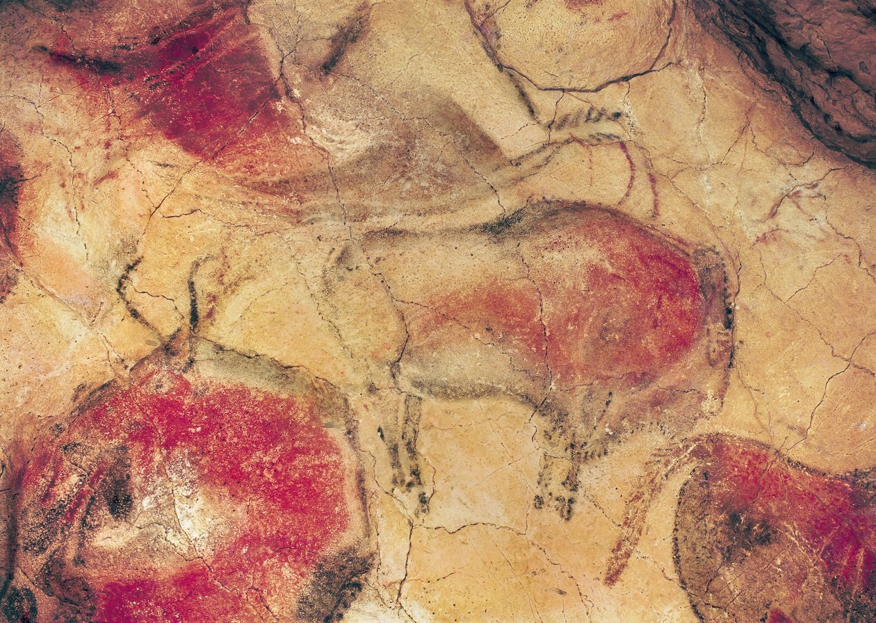 Bisoner, från grottorna i Altamira, ca 15000 f.Kr. (grottmålning) av Prehistoric