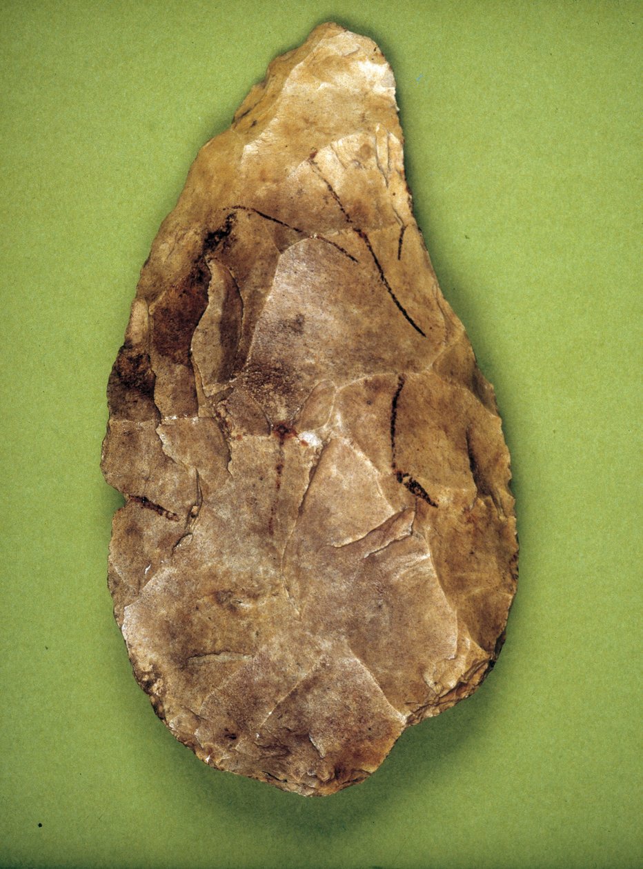 Acheulean polermaskin (mellanpaleolitikum) Museo archeologico de Milan av Prehistoric Prehistoric
