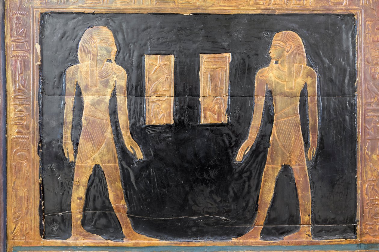 Canopic box av Yuya, detalj, Egyptiska museet, Kairo, Egypten av Prehistoric Prehistoric