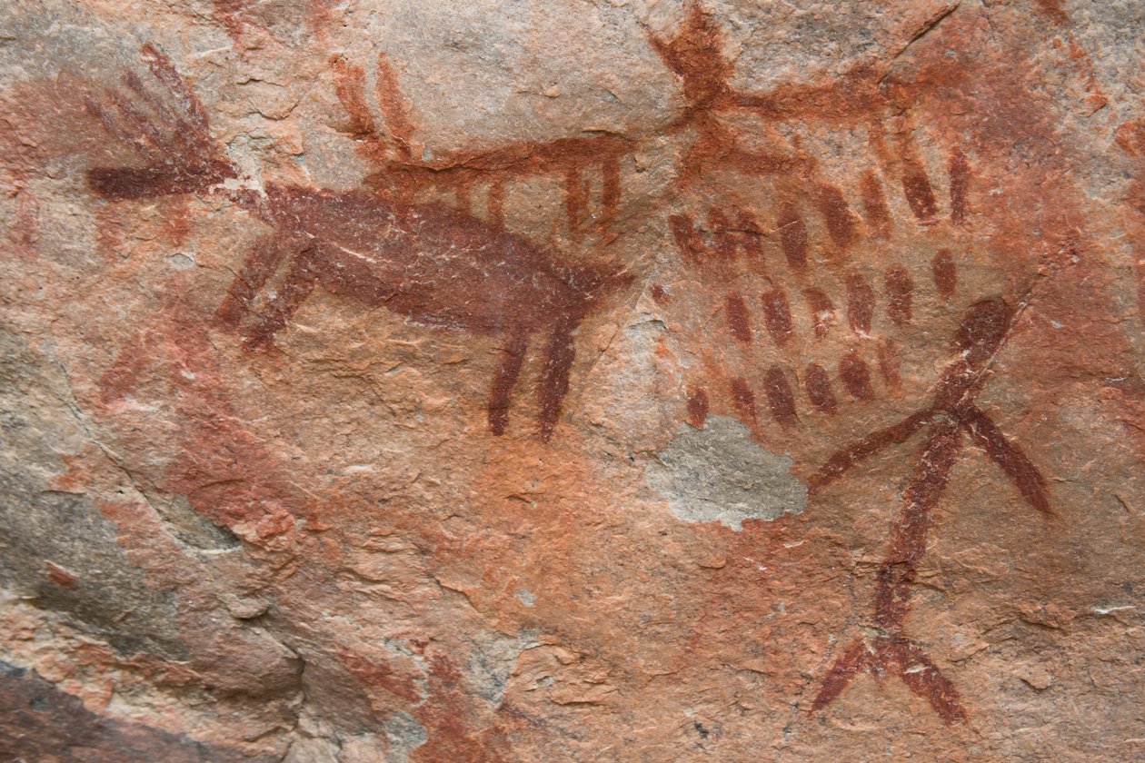 Grottmålning, Salmon-Challis National Forest (foto) av Prehistoric Prehistoric
