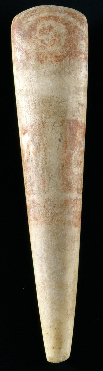 Huvud av en akrolitfigur, från Thessalia, sista neolitiska perioden (ca 4500-3200 f.Kr.) (marmor) av Prehistoric Prehistoric