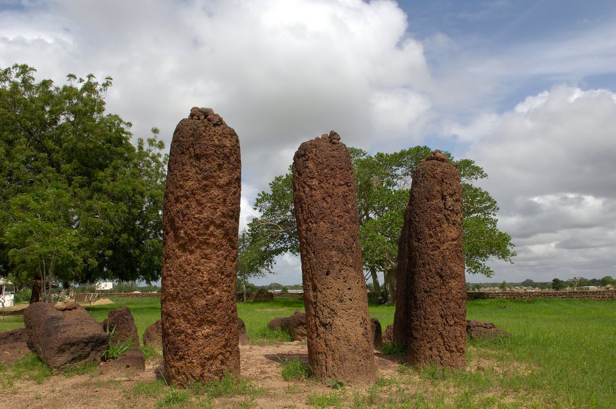 Förhistoria: Megalitisk cirkel av stenar från Wassu, Gambia (foto) av Prehistoric Prehistoric