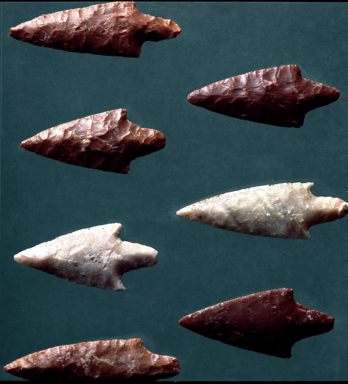 Förhistoria, Rinaldones kultur (Montefiascone): pilar från Rinaldones nekropolis. Kopparåldern. Eneolitikum. 2200 f.Kr. Rom, Luigi Pigorini Nationalmuseum för förhistorisk etnografi av Prehistoric Prehistoric