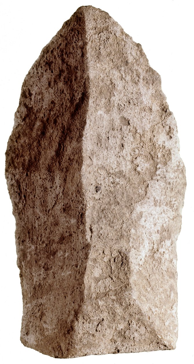Sten från mesolitiska epoken. Från Quintana. Posada, La Riera-källaren (bild) av Prehistoric Prehistoric