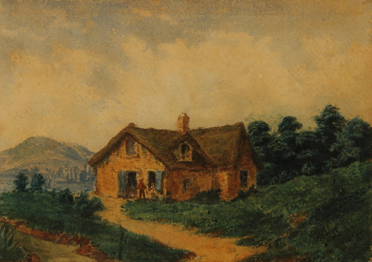 Paisaje (Granja europea) av Prilidiano Pueyrredon