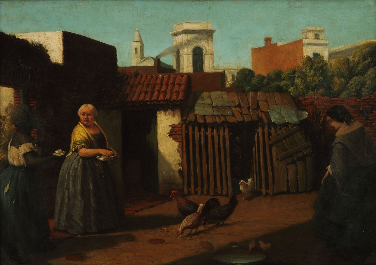 Patio porteño en 1850 av Prilidiano Pueyrredon