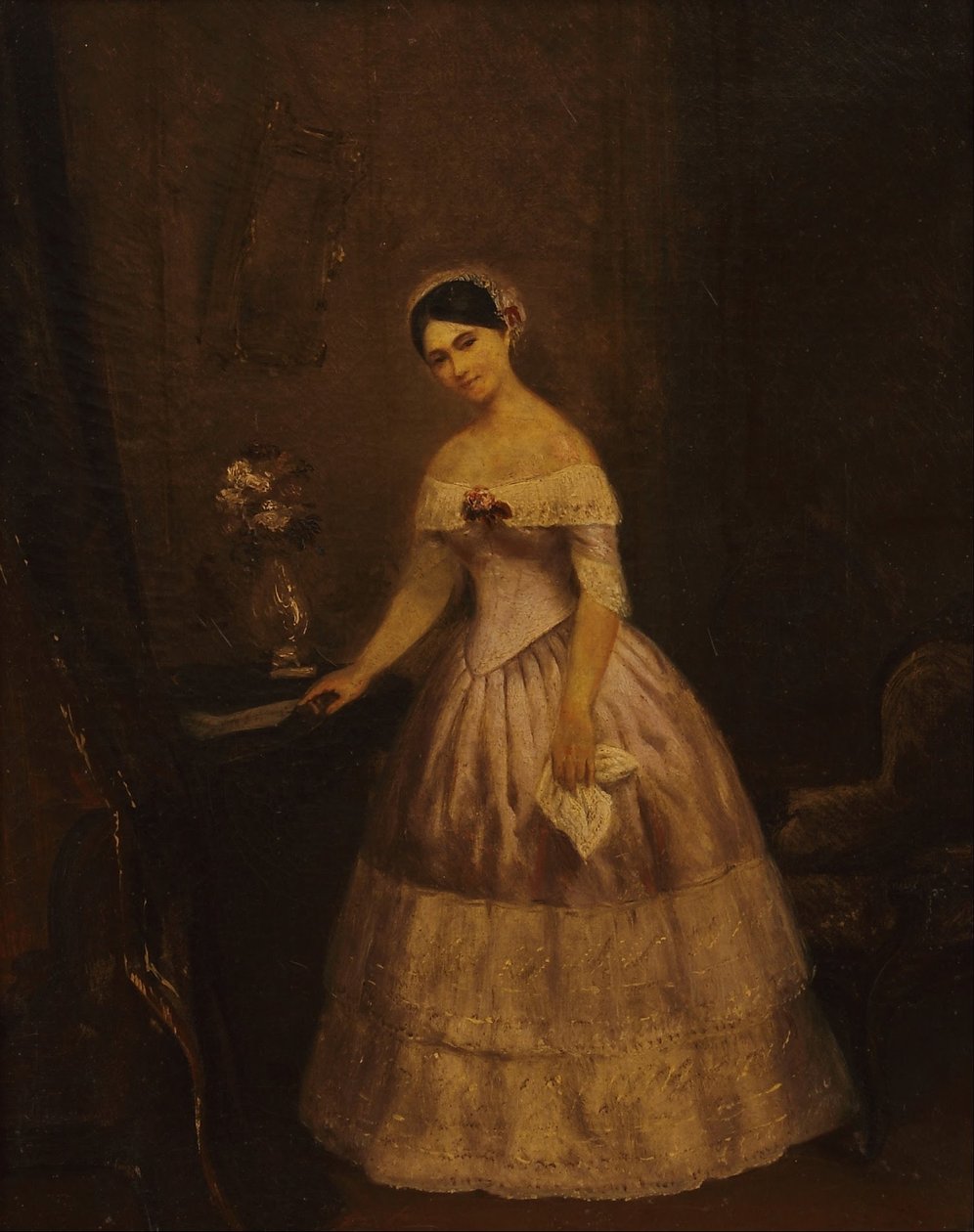 Retrato de Manuelita Rosas estudio  av Prilidiano Pueyrredon