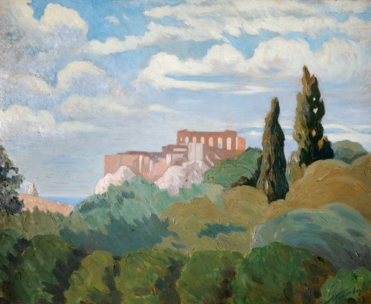 Soluppgång på Parthenon, Aten, 1933. av Prince Nicholas of Greece and Denmark