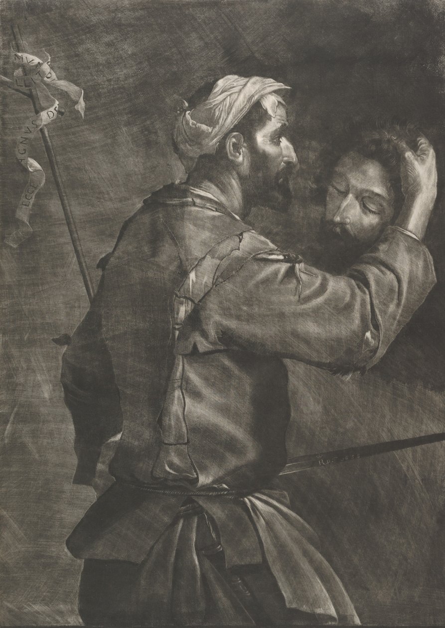 Den store bödeln med Johannes Döparens huvud, 1658. av Prince Rupert