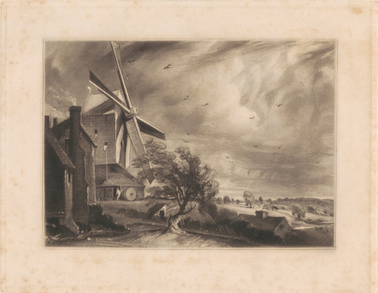Bruk nära Colchester av Print made by David Lucas