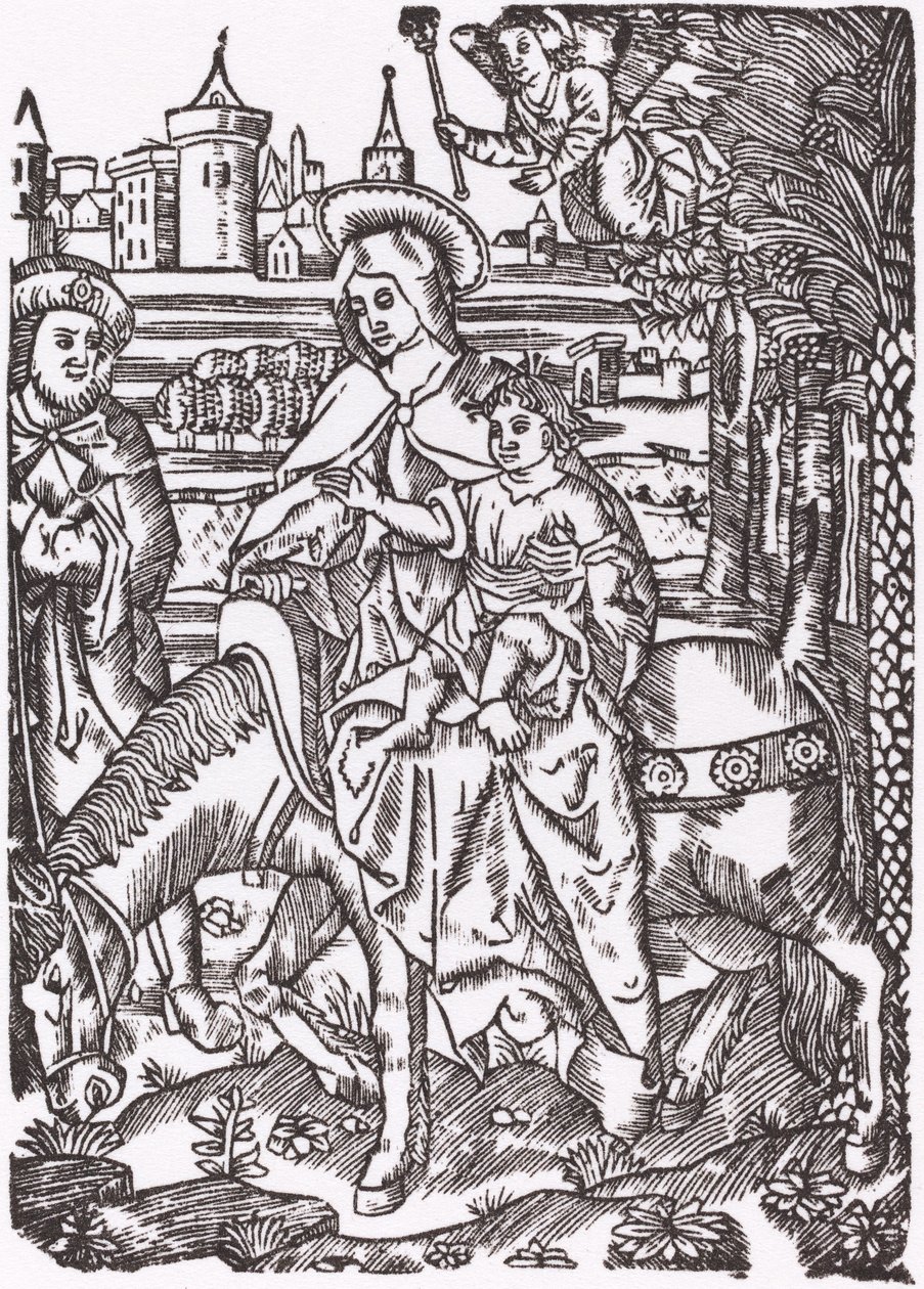 Flygningen till Egypten av Probably French 16th Century