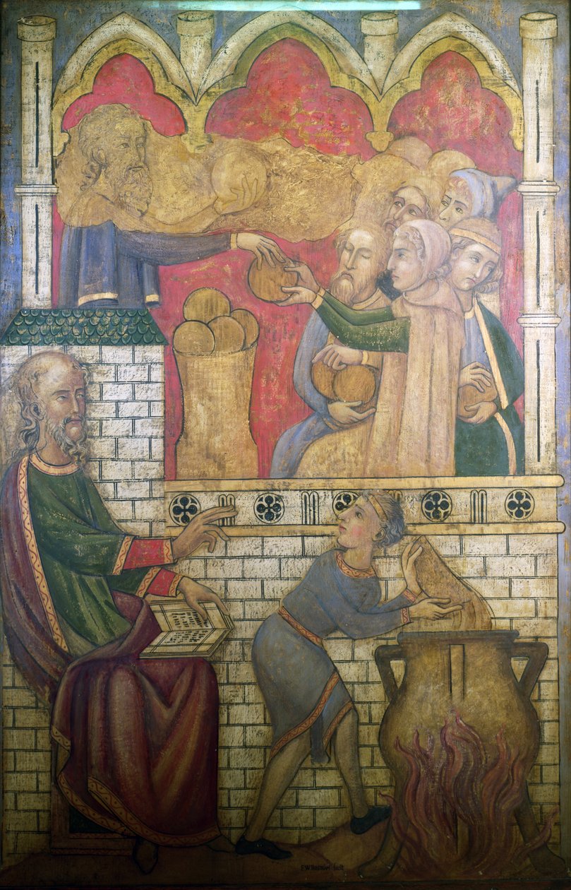 The Miracles of Elisha, rekonstruktion av en väggmålning i Painted Chamber of the Palace of Westminster av Professor Ernest Tristram