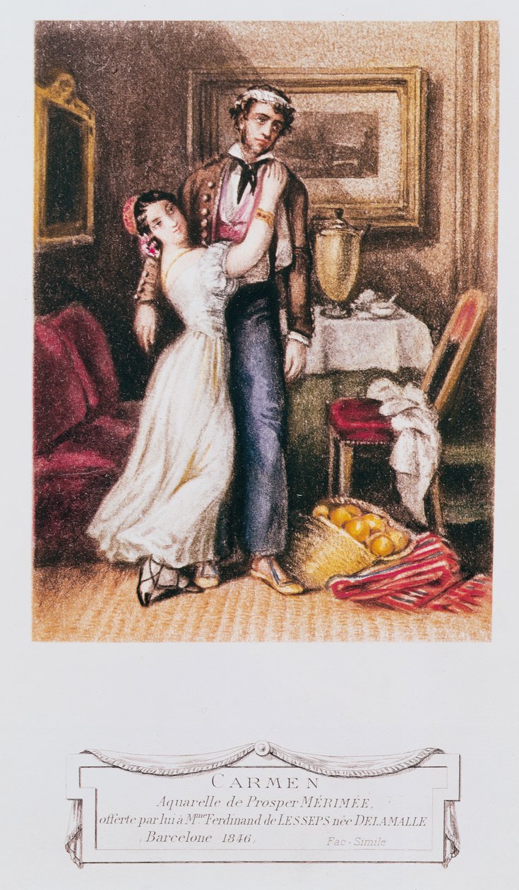Carmen och Don Jose, 1846 av Prosper Merimee