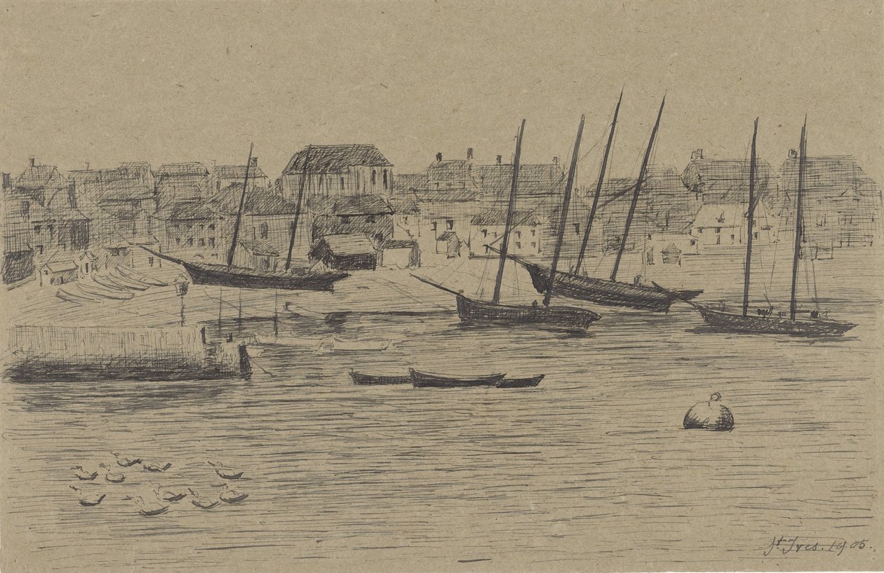 Fiskebyn St. Ives av Prosper Alphonse Isaac