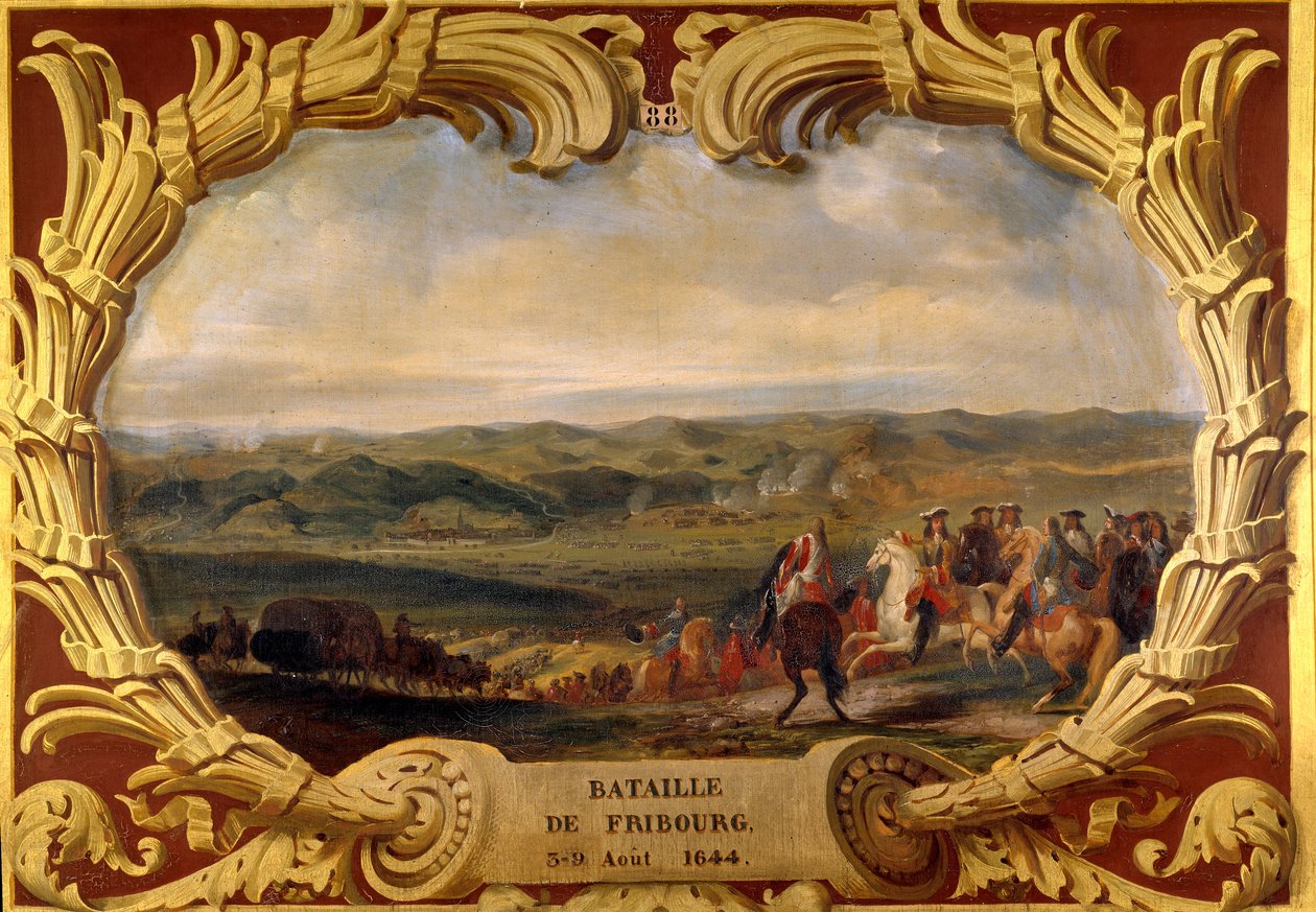 Slaget vid Fribourg från 3 till 09/08/1644 Seger för Grand Conde (Louis II Prince of Bourbon) (Bourbon-Conde) (1621-1686) och Henri de La Tour d