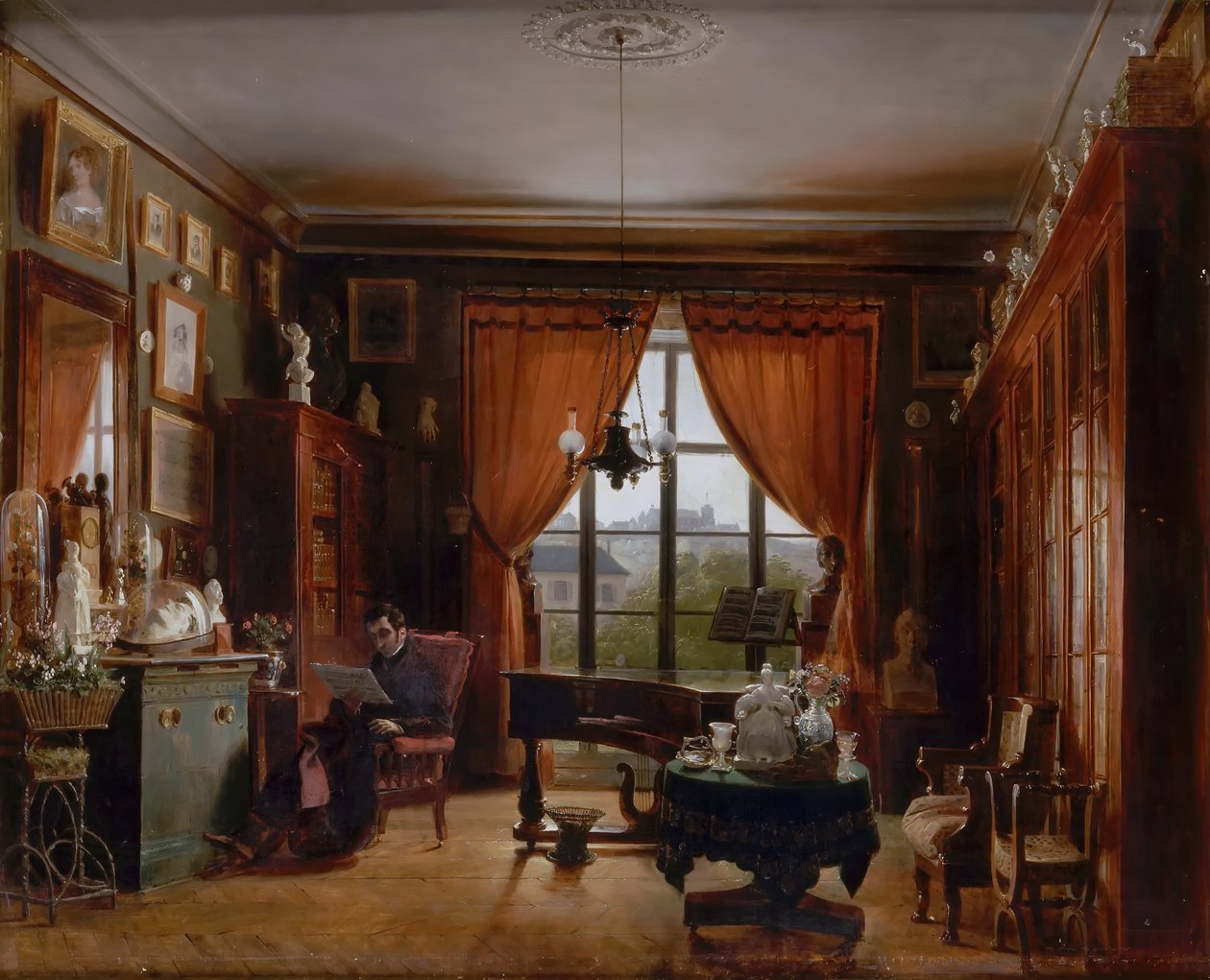 Pierre-Joseph-Guillaume Zimmermann i sin lägenhet på Square dOrléans, Paris av Prosper Lafaye or Lafait