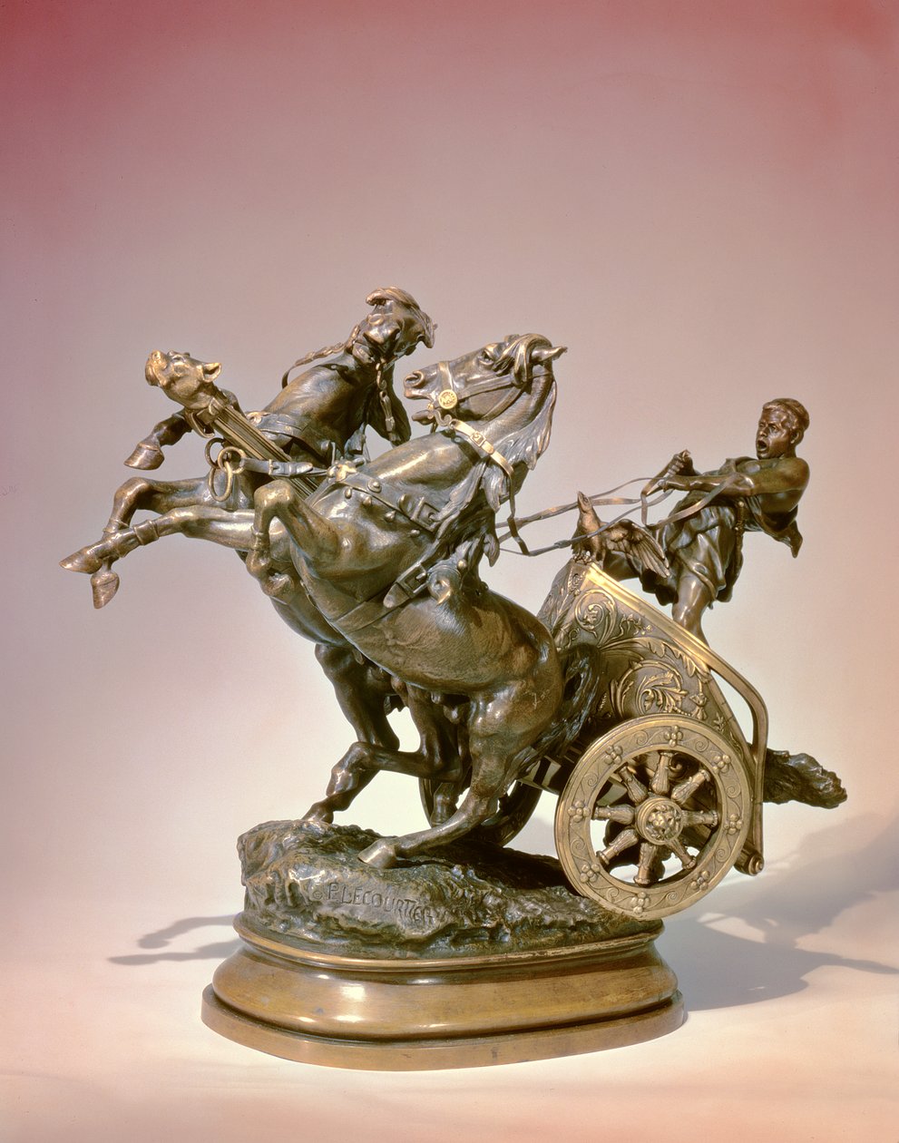 Stridsvagn (brons) av Prosper Lecourtier