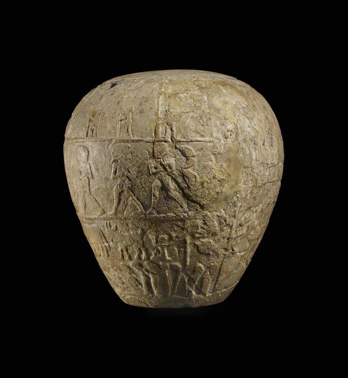Macehead av Narmer kalksten av Protodynastic Period Egyptian