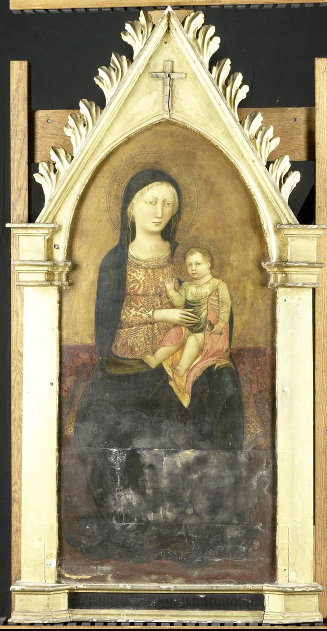 Jungfru och barn av Pseudo Ambrodigio di Baldese (attributed to)