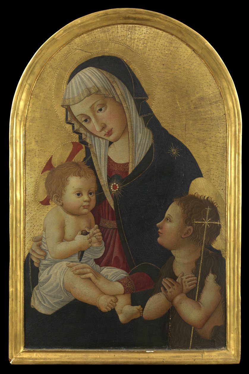 Jungfru och barn med en guldfink och spädbarnet Saint John, efter 1460 (tempera på panel) av Pseudo Pier Francesco Fiorentino